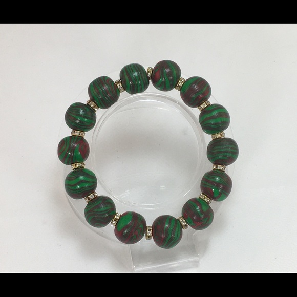 Unique Handmade Polymer Clay Bracelet & Earrings - Picture 6 of 10